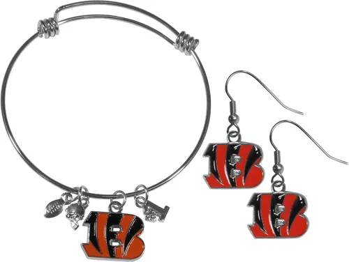Vista 15 de Siskiyou Sports NFL womens Dangle Earrings and Charm Bangle Bracelet Set