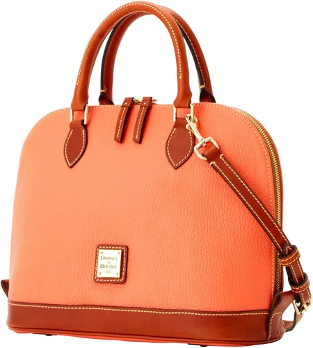 Vista 2 de Dooney & Bourke - Bolsa con cremallera y cremallera con textura granulosa, Coral