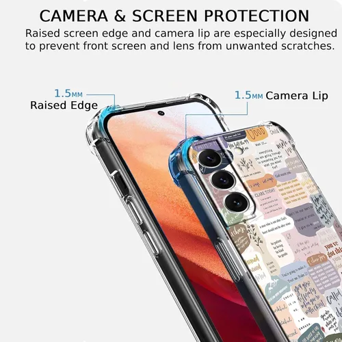 Vista 3 de Funda con versículos bíblicos para Samsung Galaxy S21, collage de citas de Jesús cristiano, funda protectora de TPU suave de moda compatible