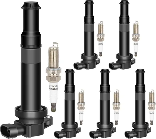 Vista 4 de Bobinas de la bobina de ignición y bujías UF554 del iridio para Kia 2006 2007 Optima 2.7L V6