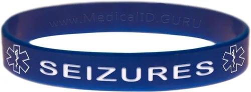 Vista 8 de Seizures ID Pulsera Combo - Paquete de 5 - 6 pulgadas - Negro Azul Verde Rojo Púrpura