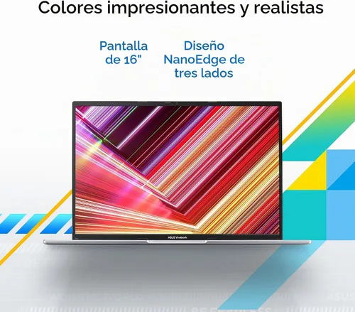 Vista 6 de ASUS Vivobook 16 Laptop, pantalla WUXGA de 16" a 60Hz, Intel Core i7-13620H, Intel UHD Graphics, 16 GB de RAM, SSD de 512 GB, Windows 11, plata