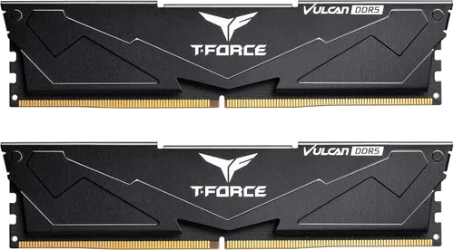 Vista 16 de TEAMGROUP T-Force Vulcan DDR5 16GB (2x8GB) 5200MHz (PC5-41600) CL40 Intel XMP 3.0 y AMD Expo Compatible Módulo de Memoria de Escritorio Ram Negro