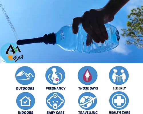 Vista 7 de Bidé portátil de viaje de 3 piezas, fácil de usar, compatible con la mayoría de botellas, botella Peri para cuidado posparto, bidé portátil