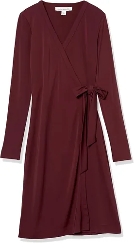 Vista 6 de Tienda Essentials Vestido cruzado de manga larga para mujer
