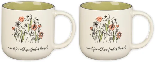 Vista 9 de Christian Art Gifts Taza grande de cerámica para café y té para mujeres: Las palabras amables son como la miel Versículo bíblico inspirador,