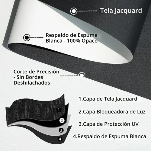 Vista 7 de Persianas enrollables opacas con cable, impermeables, de tela con aislamiento térmico, protección UV, fáciles de instalar para el hogar, oficina
