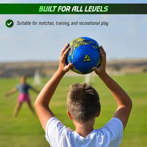 Vista 5 de VIZARI Toledo Balón de fútbol Entrenamiento al aire libre y divertido fútbol para niños, niñas, jóvenes y niños pequeños Ideal para todos