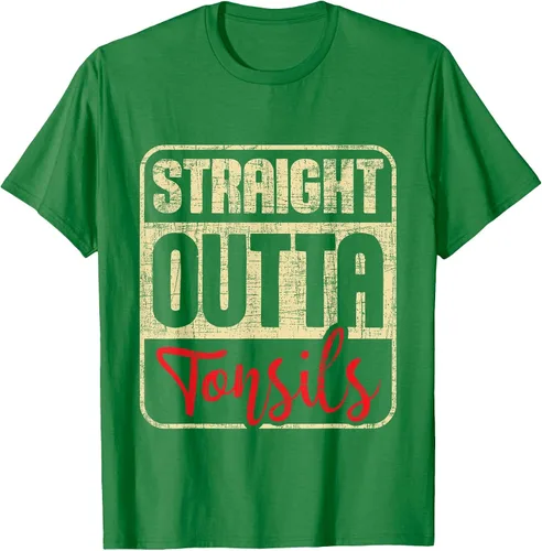 Vista 9 de Straight Outta Amígdalas - Camiseta de recuperación de cirugía de eliminación de amígdalas Asphalt Grey