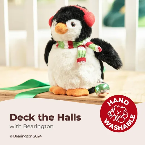 Vista 3 de Bearington Animales de Peluche de Navidad Pingüino de Peluche Navideño Juguete de Invierno - Flurry 7