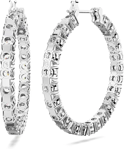 Vista 4 de SWAROVSKI Matrix Crystal Earrings Collection, Blue, Clear, and Pink Crystals on Multiple Finishes