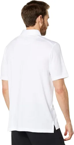 Vista 2 de Callaway Polo de golf micro hexagonal para hombre con protección solar, tejido elástico sólido