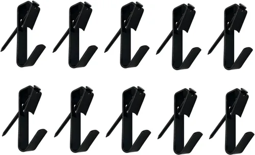 Vista 5 de 100 ganchos (50 stes) para fotos de 50 libras con kits de clavos, ganchos negros para marcos de fotos, llaves colgantes