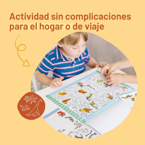 Vista 5 de Melissa & Doug - Hoja de calcomanías Busca y Encuentra, Animales (más de 400 calcomanías, 14 escenas para colorear) Hojas de calcomanías de búsqueda
