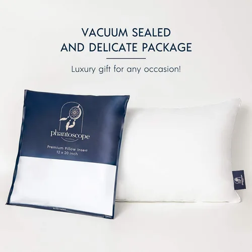 Vista 7 de Inserto de almohada Phantoscope - Inserto de almohada con funda de algodón 100% - Inserto de almohada cuadrada para almohada lumbar - Almohadas