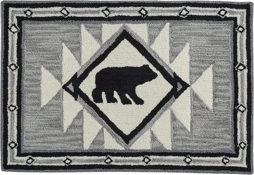 Vista 15 de Park Designs Adirondack Bear - Alfombra con ganchos, 24 x 36
