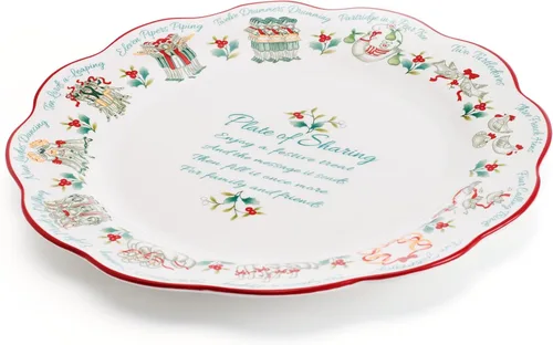Vista 5 de Pfaltzgraff Winterberry - Plato para compartir de 12 días, 13 pulgadas