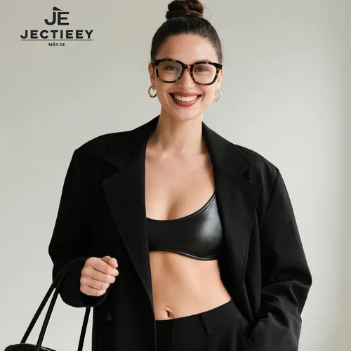 Vista 2 de Lentes con bloqueo de luz azul para hombres y mujeres, anteojos de moda de gran tamaño cuadrados anti fatiga ocular para juegos/lectura/televisión