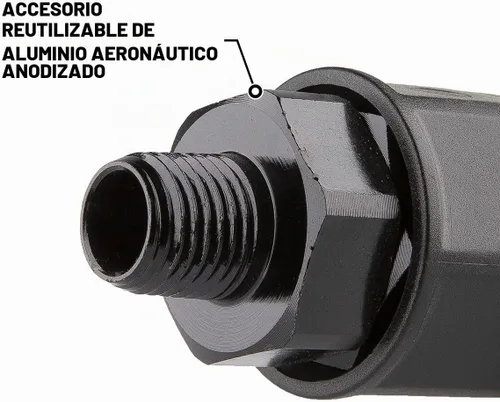 Vista 5 de Flexzilla Pro - Acoplamiento reutilizable para manguera de aire con bola giratoria, 1/4 pulgadas - RP900250BS