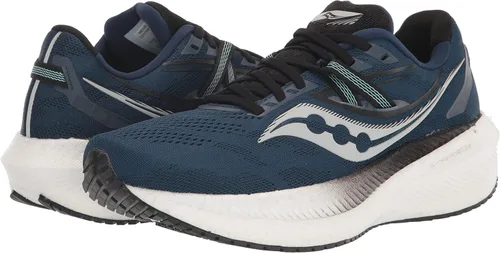 Vista 7 de Saucony Tenis de correr Triumph 20 para hombre, NegroBlanco