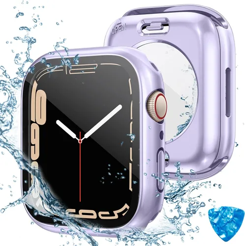 Vista 10 de Tensea - Funda protectora de pantalla impermeable para Apple Watch (2 en 1) para Apple Watch Serie SE 6, 5, 4, accesorios de 40 mm, iWatch protector