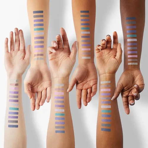 Vista 4 de Rimmel London Magnif'Eyes Paleta de sombras de ojos, 12 tonos, fórmula mezclable, versátil, 008, Electric Violet, 0.5 oz