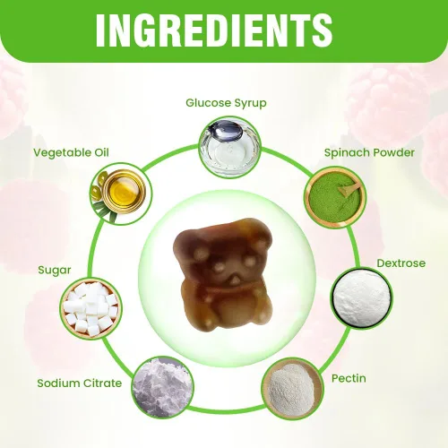 Vista 4 de Safrel Gomitas de musgo marino irlandés de 3000 mg con raíz de vejiga y bardana, energía tiroidea y apoyo inmunológico, sabor vegano a frambuesa, 60