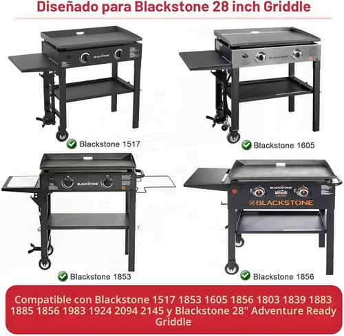 Vista 2 de [Usado] Tapa con bisagras mejorada para parrilla Blackstone de 28 pulgadas con 2