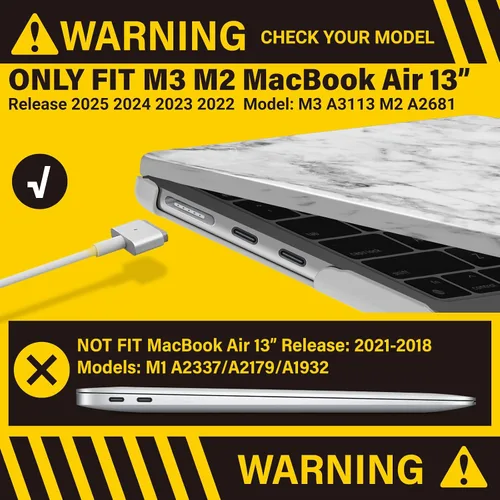 Vista 22 de IBENZER Funda para MacBook Air de 13 pulgadas 2026 2025 2024 2023 2022 M4 A3240 M3 A3113 M2 A2681, funda rígida con cubierta de teclado ScreenFilm
