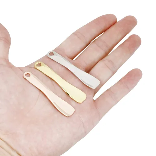 Vista 5 de 3 cucharas cosméticas de metal, mini espátula de aleación de zinc, espátula de máscara facial crema facial cuchara cosmética cuchara de belleza