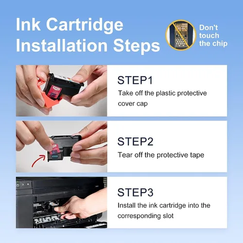Vista 5 de Cartucho de tinta negra 67XL para HP Ink 67, reemplazo de cartucho de tinta negra HP 67, HP67, HP67XL, Envy 6055e, 6000, 6455e, 6400, 6458e, DeskJet