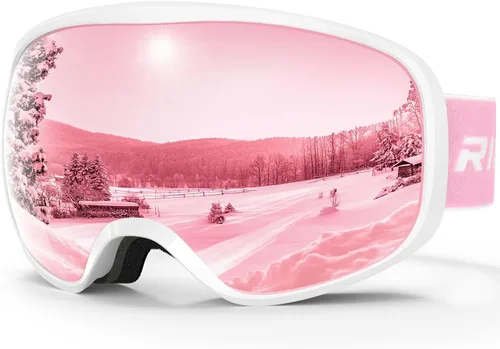 Vista 14 de Gafas de esquí de snowboard para hombres, mujeres, adultos, jóvenes, sobre gafas OTG/100% protección UV, antivaho/visión amplia