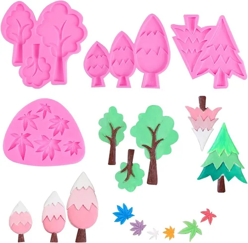 Vista 14 de Rolin Roly Molde de silicona para tartas de flores, molde de fondant de conejo, moldes de chocolate rosa, molde de arcilla polimérica, moldes
