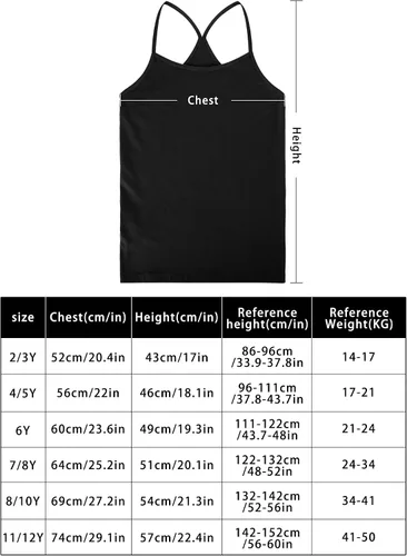 Vista 3 de Camiseta sin mangas de baile para niñas, 3 piezas, camiseta sin mangas, espalda cruzada, ropa interior para bailar ballet, Set 4