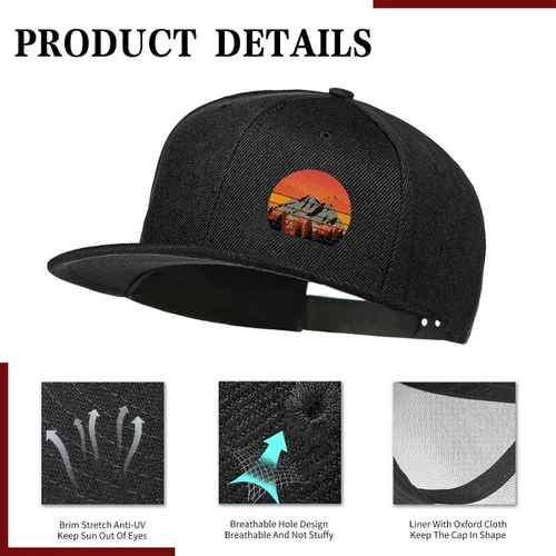 Vista 36 de Puerto Rico Hat Snapback Hats for Men Women, Puerto Rico Flag Design, Anjustable Trucker Cap Flat Brim
