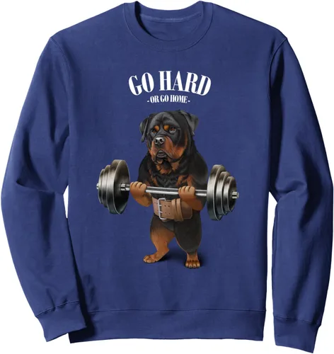 Vista 6 de Sudadera de levantamiento de pesas para perros Rottweiler, Negro