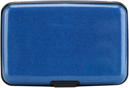 Vista 10 de ELFISH Protector de tarjeta de crédito con bloqueo RFID, funda de aluminio para identificación, tarjeteros rígidos, cartera de metal para hombres