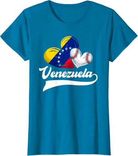 Vista 104 de Camiseta de béisbol venezolana con diseño de corazón y bandera de Venezuela, Negro