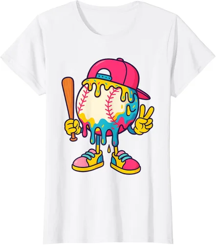 Vista 20 de Camiseta de béisbol Ice Cream Drip Youth Back To School Baseball Stuff