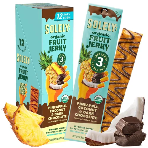 Vista 13 de Solely - Charqui de frutas orgánicas Un ingrediente Vegano Sin OGM Sin gluten Sin agregado de azúcar