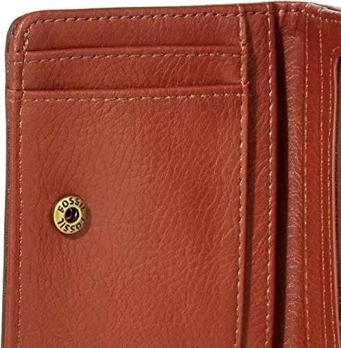 Vista 4 de Fossil Logan - Cartera plegable de cuero con bloqueo RFID para mujer