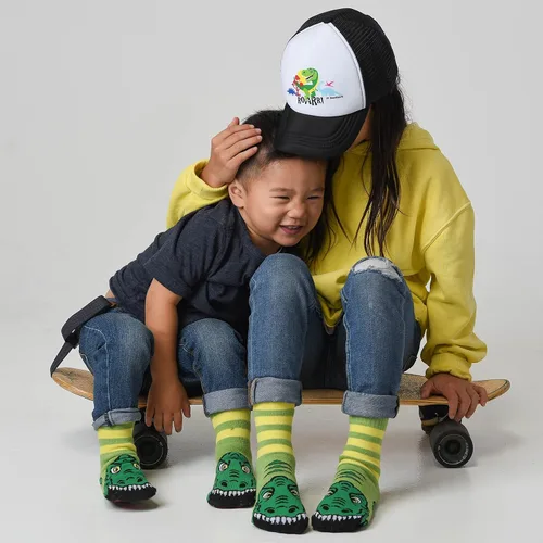 Vista 3 de Puppet Socks - Calcetines divertidos de animales novedosos - Calcetines locos para niños y niñas - Calcetines divertidos para niños y niñas