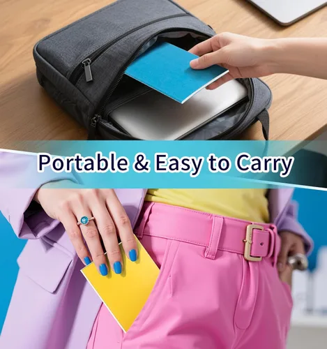 Vista 5 de Paquete de 150 mini cuadernos coloridos de bolsillo en blanco, diarios a granel, cuadernos pequeños de 3.5 x 5.5, 30 hojas/60 páginas, mini