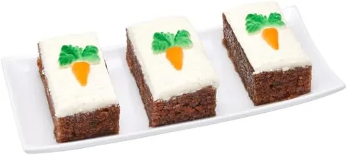Vista 4 de Paquete de 24 adornos de zanahoria y azúcar para tartas, cupcakes, paletas de pastel