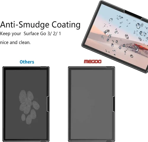 Vista 7 de Megoo WriteGlass - Protector de pantalla de vidrio mate para Microsoft Surface Go 4/3/2/1 de 10.5 pulgadas, paquete de 2, antirreflejos, sensación