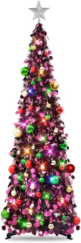 Vista 10 de N&T Nieting - Árbol de Navidad de oropel Negro
