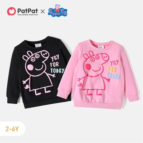 Vista 7 de Peppa Camiseta de manga larga con estampado de personaje de cerdo para niña pequeña