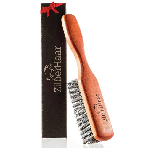 Vista 8 de ZilberHaar - Kit de cuidado de barba para hombres - 1 cepillo regular para barba + 1 bálsamo para barba + 1 crema hidratante + 1 babero para barba