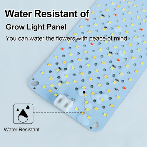 Vista 8 de FRGROW Paquete de 3 luces planas de cultivo para plantas de interior, inicio de semillas, vegetación, temporizador de 4/8/12/16/20H, luces