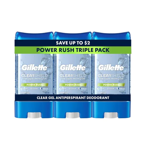 Vista 12 de Gillette antitranspirante y desodorante para hombres, 72 horas de protección contra el sudor y el olor, frescura duradera, tecnología anti-marcas